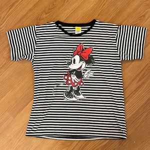 Minnie Mouse Sketch Shirt Disney Womens Sz L